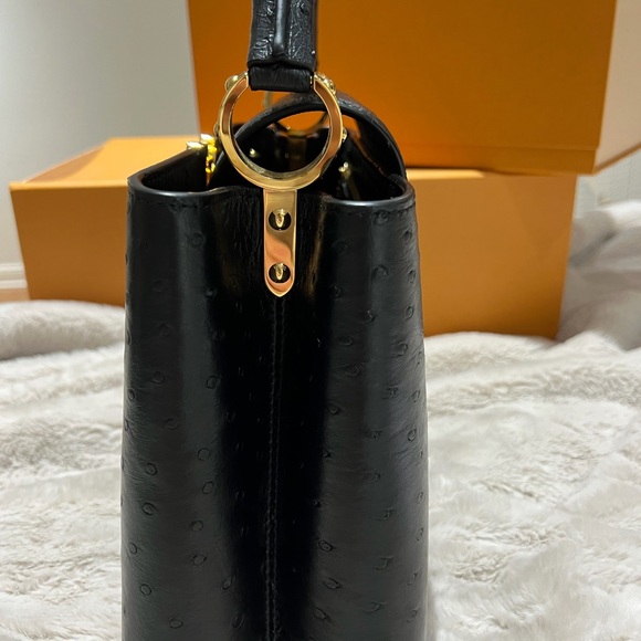 LV Capucines PM Black Ostrich - Picture 10 of 14